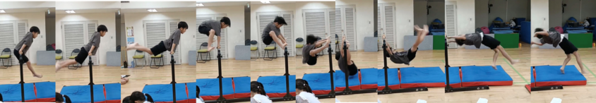 ただいまテスト中、S君大きなフット下り、ダイナミックに合格！鈴井